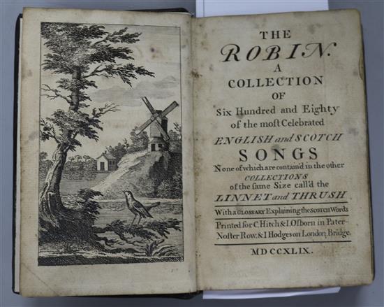 The Robin. A Collection of Six Hundred and Eighty of the Most Celebrated English and Scottish Sings,